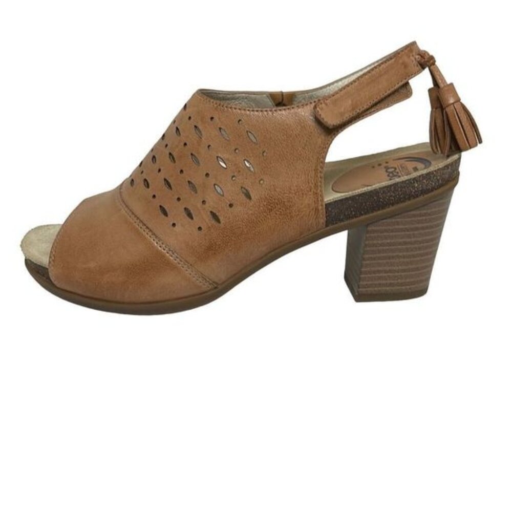 ABEO Berrie Metatarsal  Sandal Block Heel Perforated Leather‎ Slingback Size 8